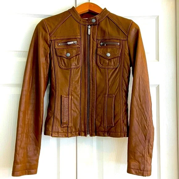 Michael Kors Genuine Leather Jacket, women’s size - XS